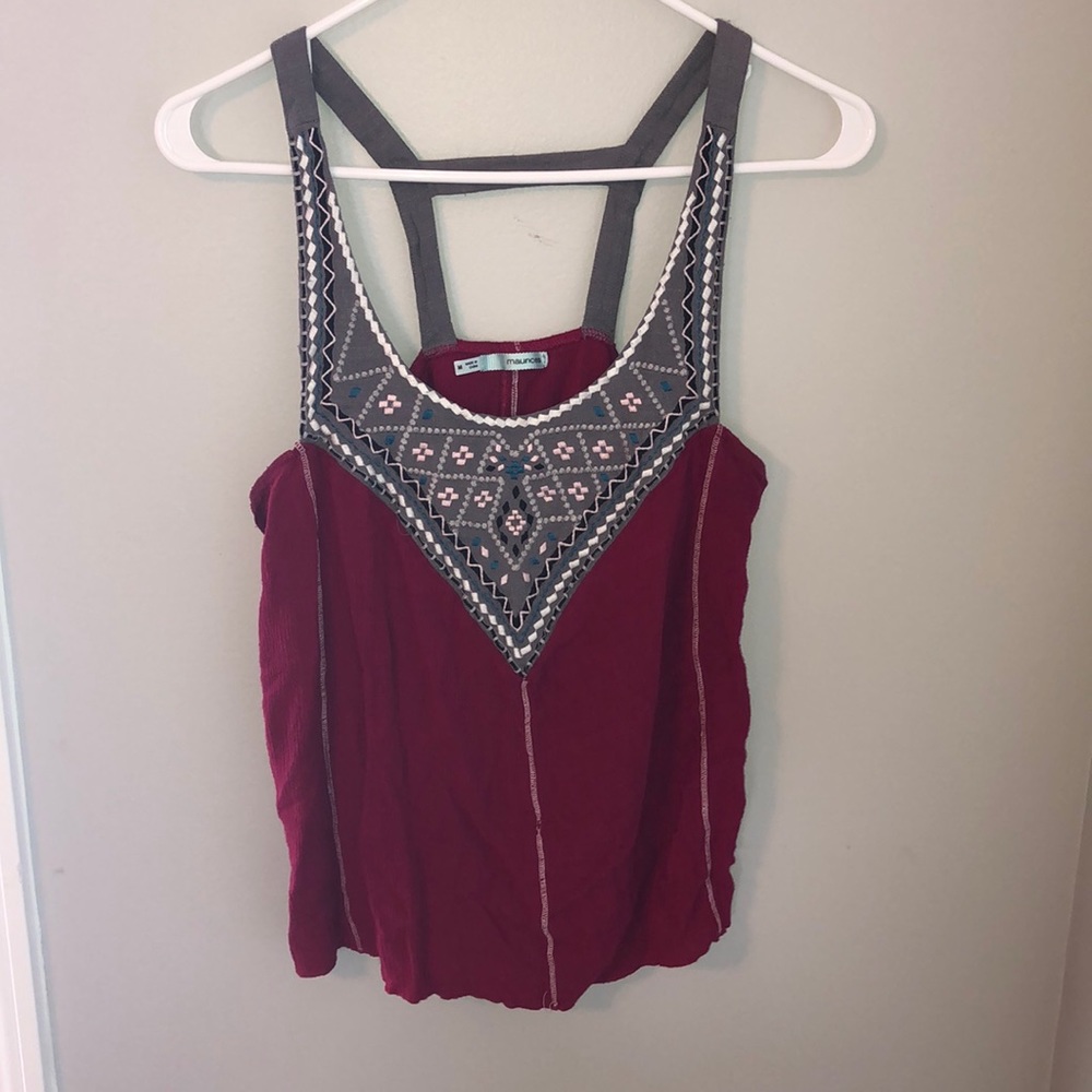 Boho sleeveless blouse